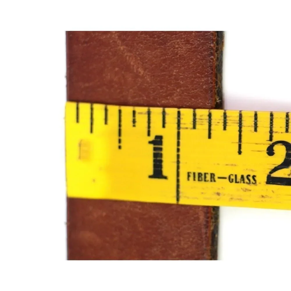 Levi's SADDLE BROWN GENUINE LEATHER 1.25"Wd CASUAL DRESS MEN'S BELT Sz 38/95 (8M - Picture 8 of 12